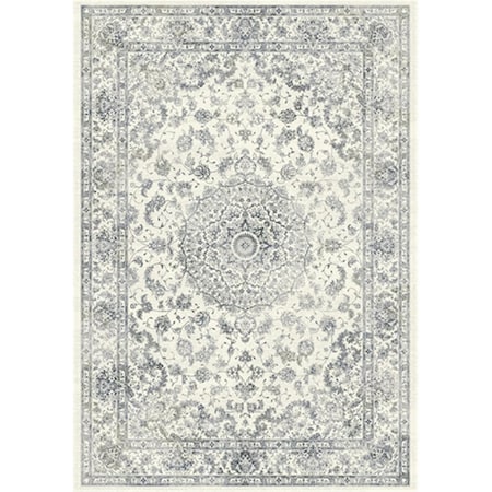Dynamic Rugs 57109 Ancient Garden Collection 6.7 x 9.6 in. Traditional Oval Rug- Cream ANOV710571096666